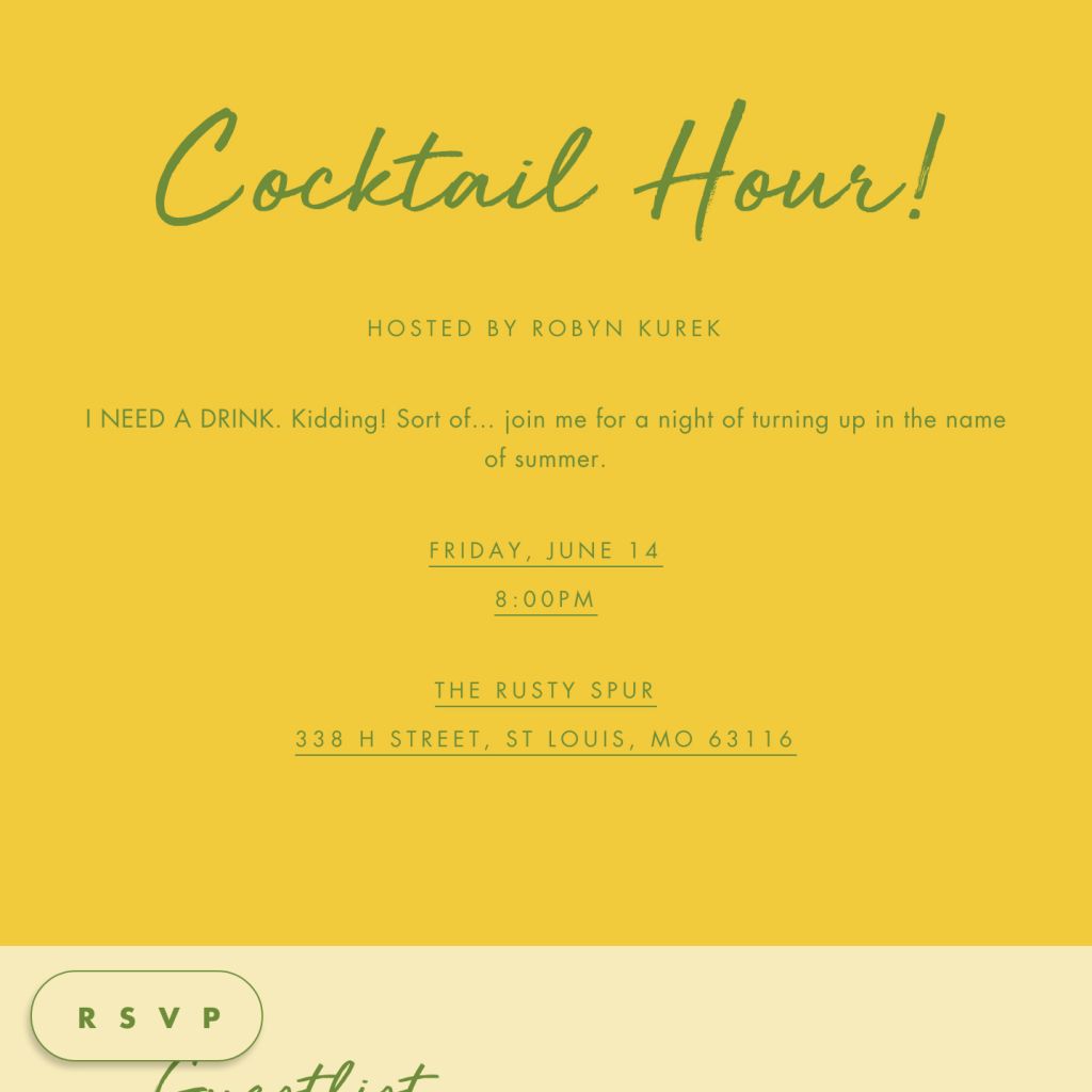 Happy hour invitations online at Paperless Post