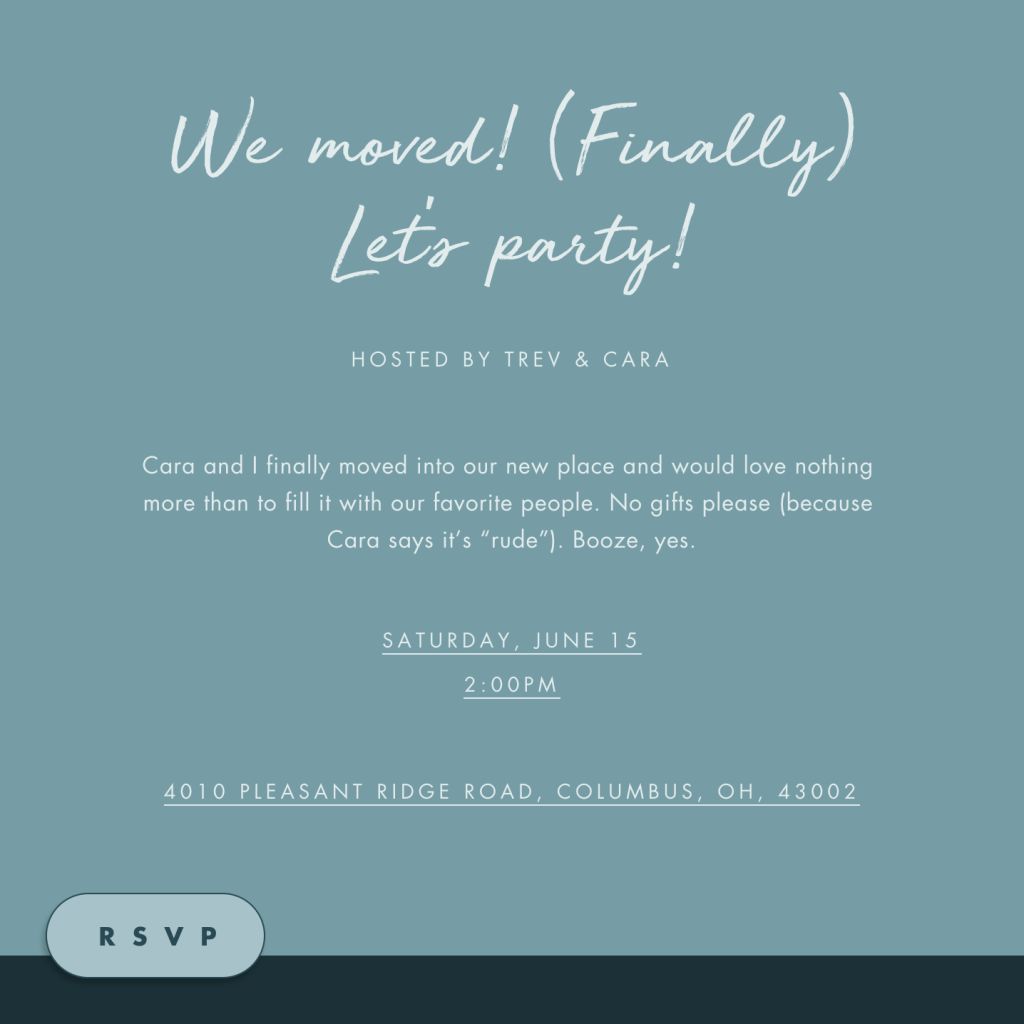 Housewarming party invitations - online at Paperless Post