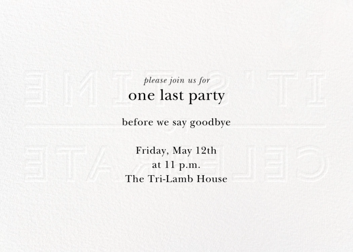 It's Time To Celebrate - Graduation Party Invitation by Paperless Post - Back