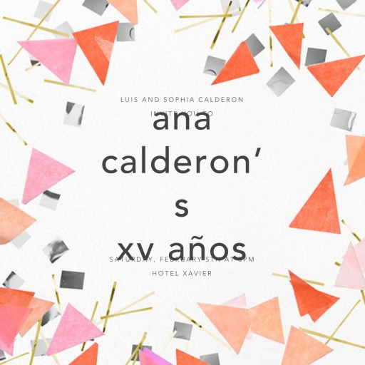 Scatter - Quinceañera Invitation by CONFETTISYSTEM