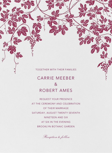 Vineyard I - Wedding Invitation by Paperless Post