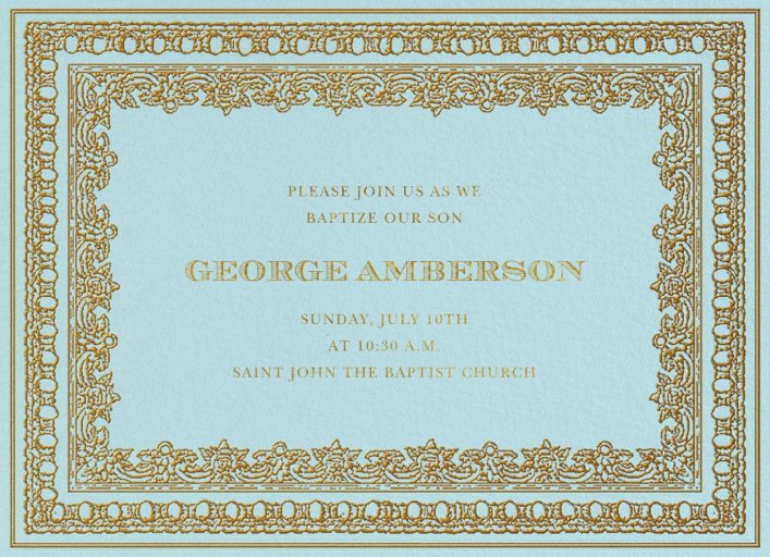 Grand Palais - Baptism & Christening Invitation by Ladurée
