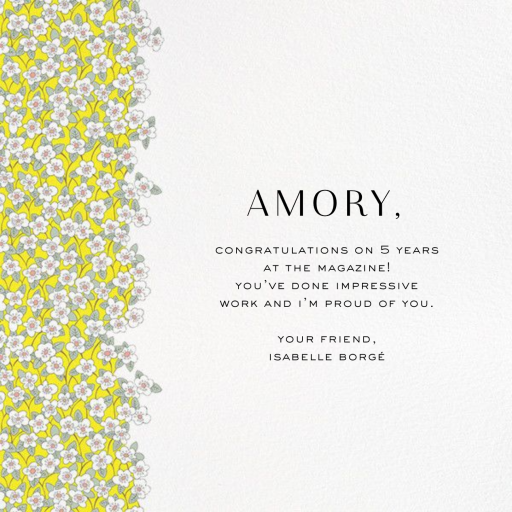 Ffion - Work Anniversary Card by Liberty