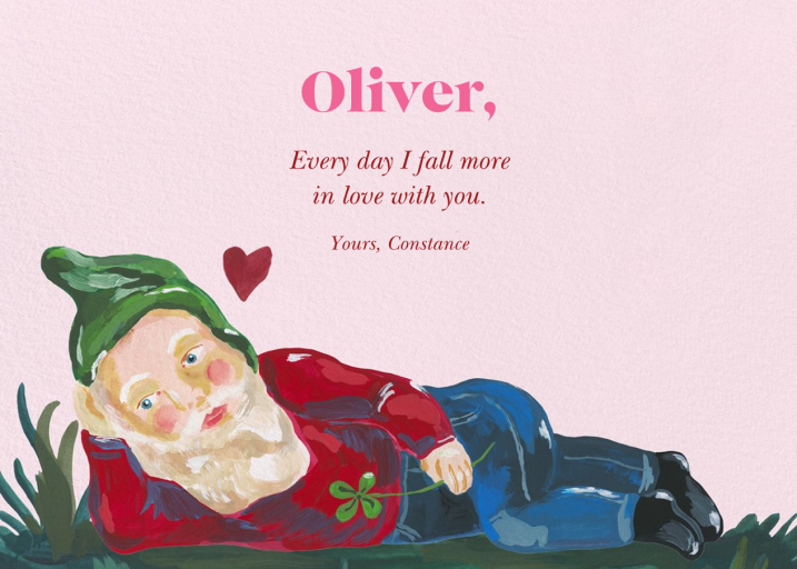 Gnome d'Amour - Valentine's Day Card by Nathalie Lété