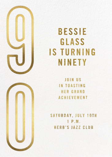 Time Flies - 90th Birthday Invitation by Paperless Post - Back