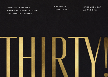 Living Large - 30th Birthday Invitation by Paperless Post