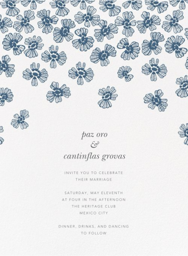 Petals on Lace - Invitation by Oscar de la Renta