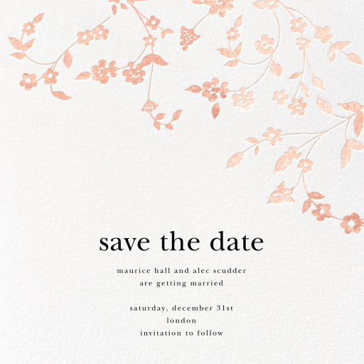 Floral Trellis II - Save The Date - Save the Date by Oscar de la Renta