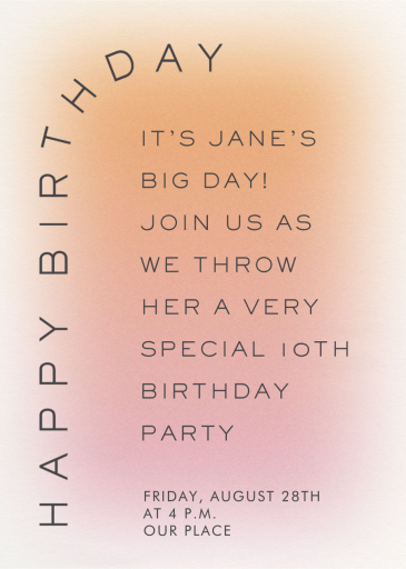 Warm Haze - Birthday Invitation by Paperless Post