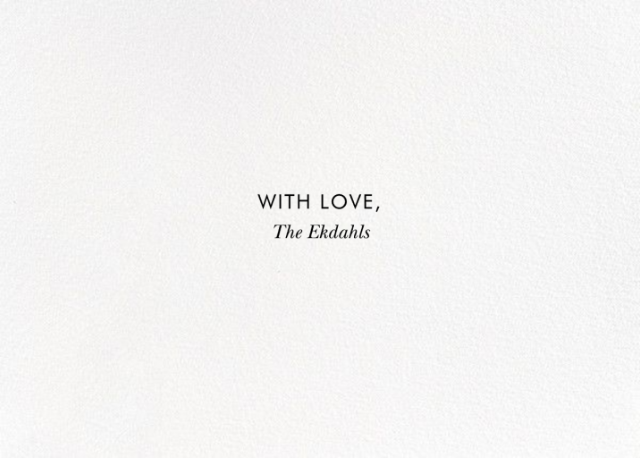 Christmas Bow Frame - Holiday Card by Linda and Harriett - Back