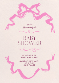 Bows and Loops - Baby Shower Invitation by Pulp Templates Co.