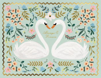 Always and Forever Swans - Greeting Card by Rifle Paper Co.