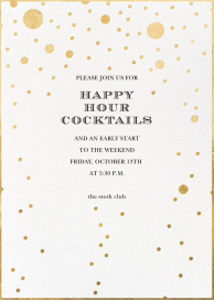 Gold Bubbles - Happy Hour Invitation by kate spade new york