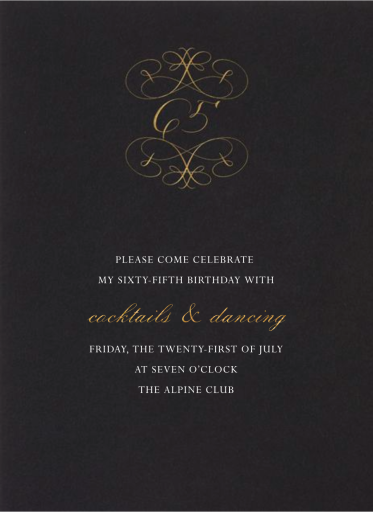 Numbers - Birthday Invitation by Bernard Maisner