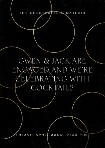 Gold Rings - Engagement Party Invitation by Paperless Post