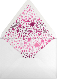 Pink Star Confetti Sprinkled Invitation Envelope