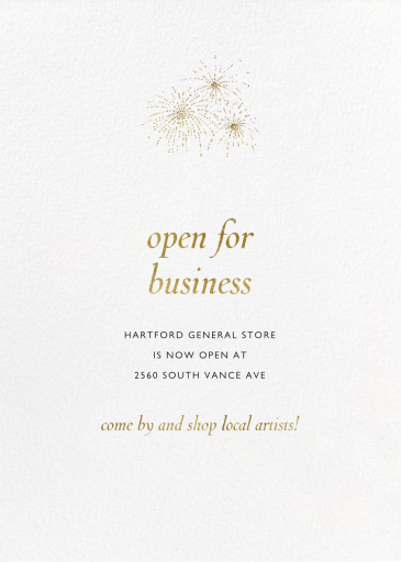 Ivory Plain - Business Announcement by Paperless Post