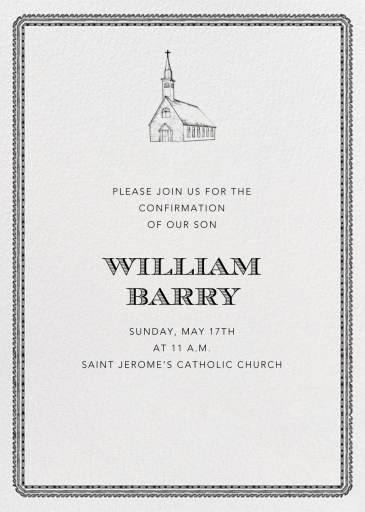 Dashwood Tall - Confirmation Invitation by Paperless Post