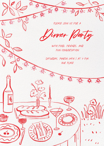 Under the Lights - Dinner Party Invitation by Paperless Post
