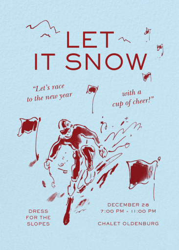 Alpine Slopes - New Year's Eve Invitation by Sam Crosby