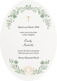 Graceful Garland - First Communion Invitation by Paperless Post