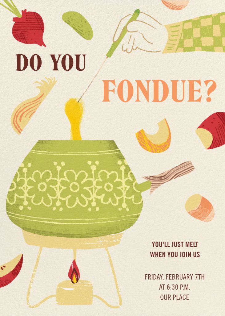 Let’s Fondue Invitation