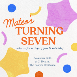 Shapes and Smiles - Birthday Card by Paperless Post