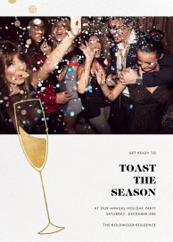 Champagne Flute (Photo) - Holiday Save the Date by Paperless Post
