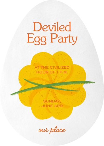 Deviled Egg Cutout - Brunch Invitation by Paperless Post