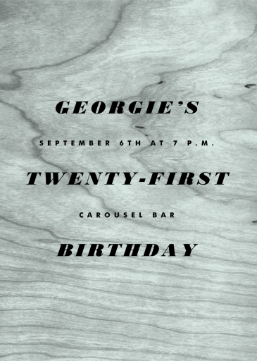 Wood Stain by Paperless Post