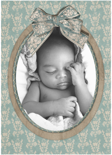 Baroque Backdrop - Birth Announcement by Fin Fellowes
