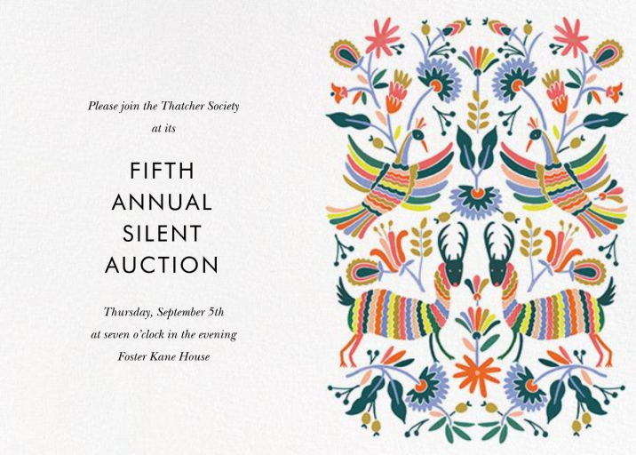 Otomi Wildlife (Horizontal) - Business Event Invitation by Rifle Paper Co.