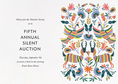 Otomi Wildlife (Horizontal) - Business Event Invitation by Rifle Paper Co.