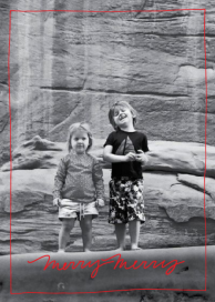 Cursive Holidays - Christmas Card by Linda and Harriett