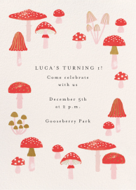 Mushroom Tops - First Birthday Invitation by Meri Meri