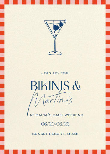 Bikinis and Martinis - Bachelorette Party Invitation by Paperless Post