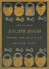Lock and Key - Birthday Invitation by John Derian