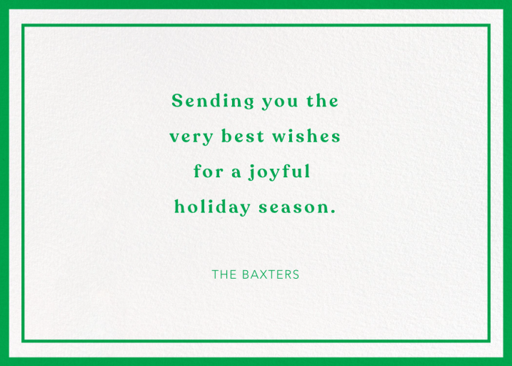 Double Border Photo - Christmas Card by Paperless Post - Back