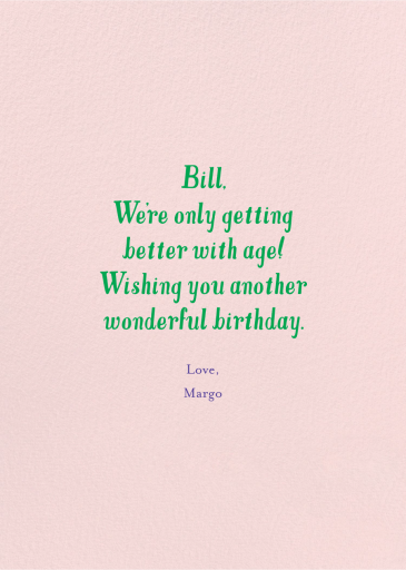 Tiered Cake (Greeting) - Birthday Card by Mr. Boddington's Studio - Back