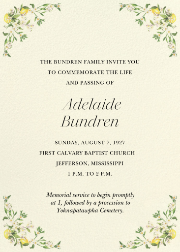 Citrus and Petals Photo - Celebration Invitation by  Monique Lhuillier - Back