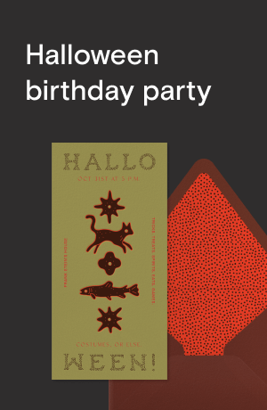 Halloween birthday party invitations