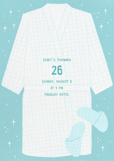 Robe and Slippers - Birthday Invitation by Paperless Post
