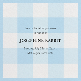 Buffalo Check - Baby Shower Invitation by Oscar de la Renta