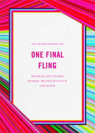 Rainbow Stripe - Bachelorette Party Invitation by Mary Katrantzou