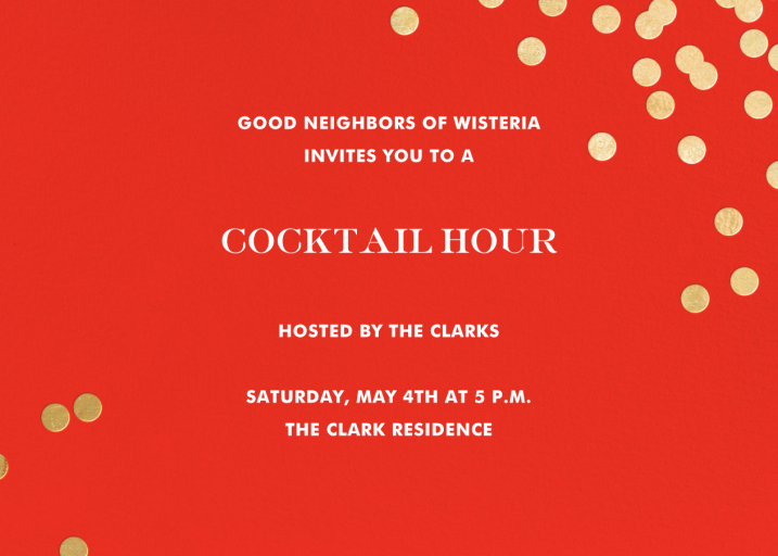 Confetti kate spade new york - Cocktail Party Invitation by kate spade new york