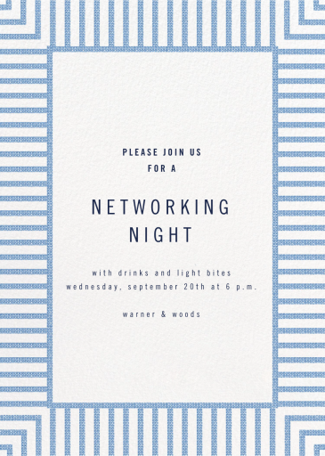 Seersucker Stripe - Networking Event Invitation by kate spade new york