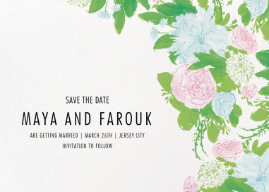 Peony Posy (Save The Date) by Paperless Post