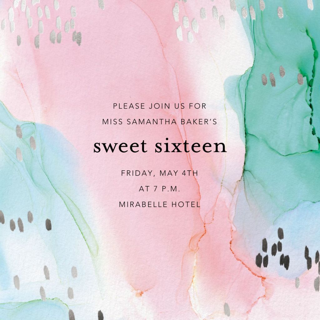 Watercolor Pastel Invitation