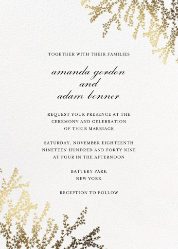 Forsythia Photo - Wedding Invitation de Paperless Post  Atrás