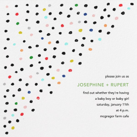 Messy Dots - Baby Shower Invitation by Ashley G